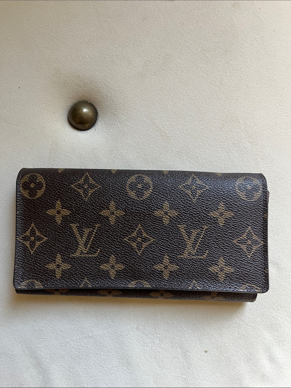 Louis Vuitton Monogram Canvas Folded Card Holder in Brown